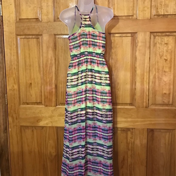 No Boundaries Tye Dye Floor Length Elastic Waist Sundress Small - Picture 4 of 15